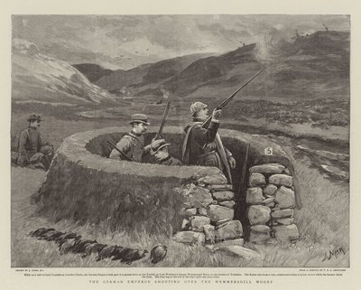 The German Emperor Shooting over the Wemmersgill Moors by Joseph Nash